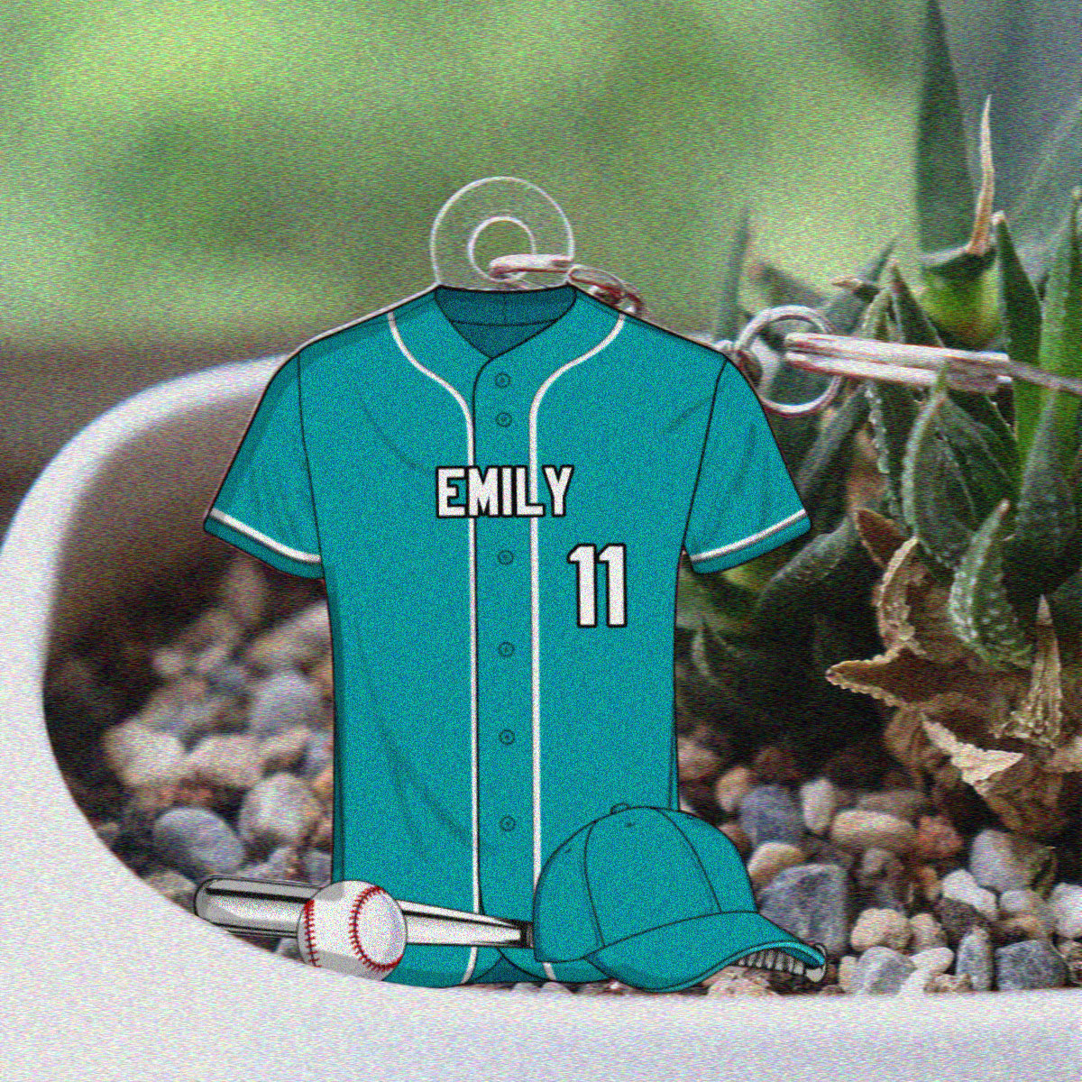 Baseball Shirt Personalized Acrylic Keychain, Gift For Son, Husband