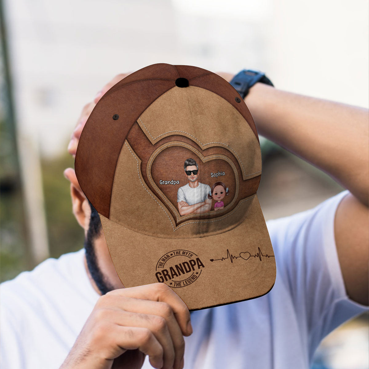 The Legend Grandpa Personalized Classic Cap, Gift For Grandpa, Gift For Him