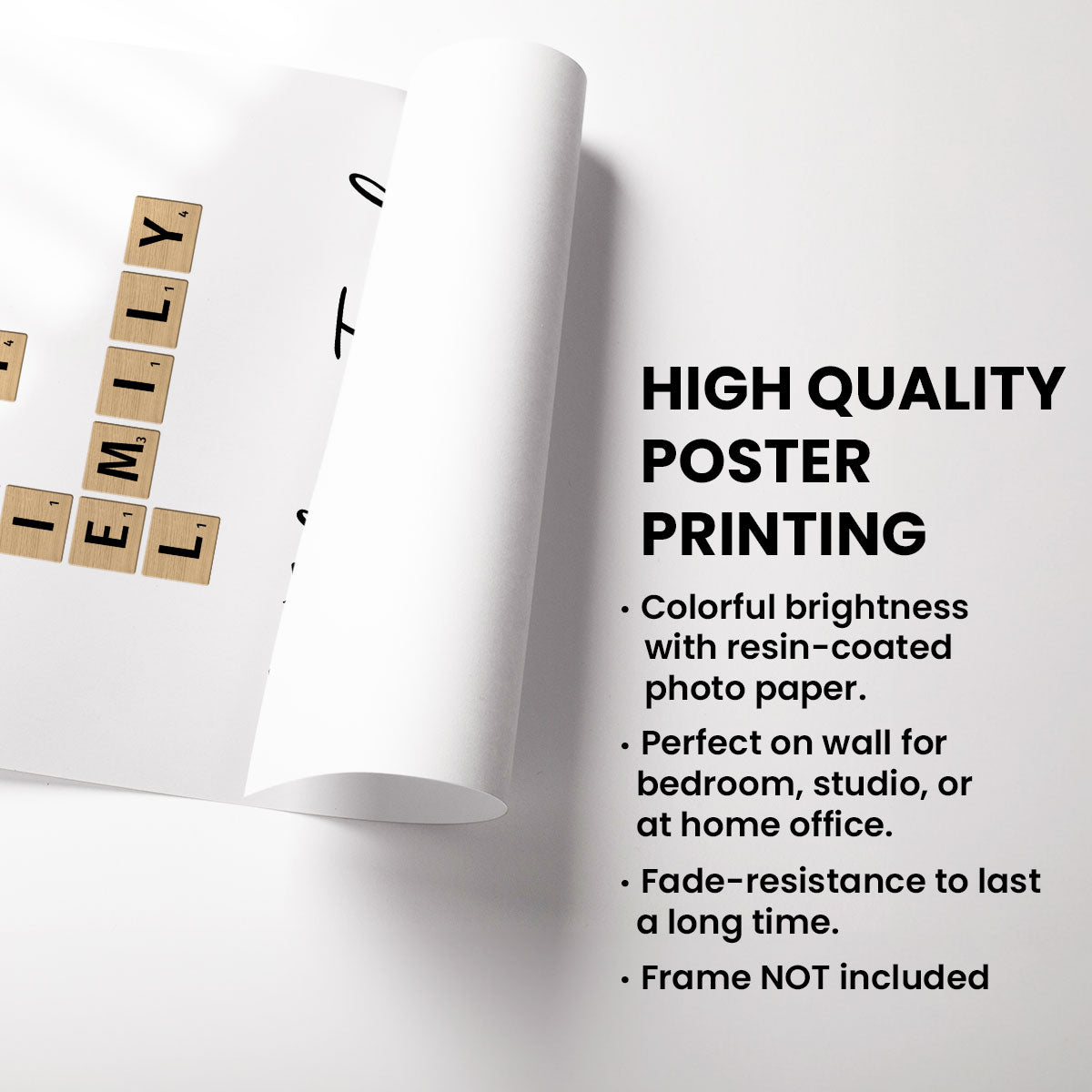 [FREE DELIVERY - Limited Time Offer] Unique Family Home Decor Make Your Own Crossword Puzzle Personalized Poster