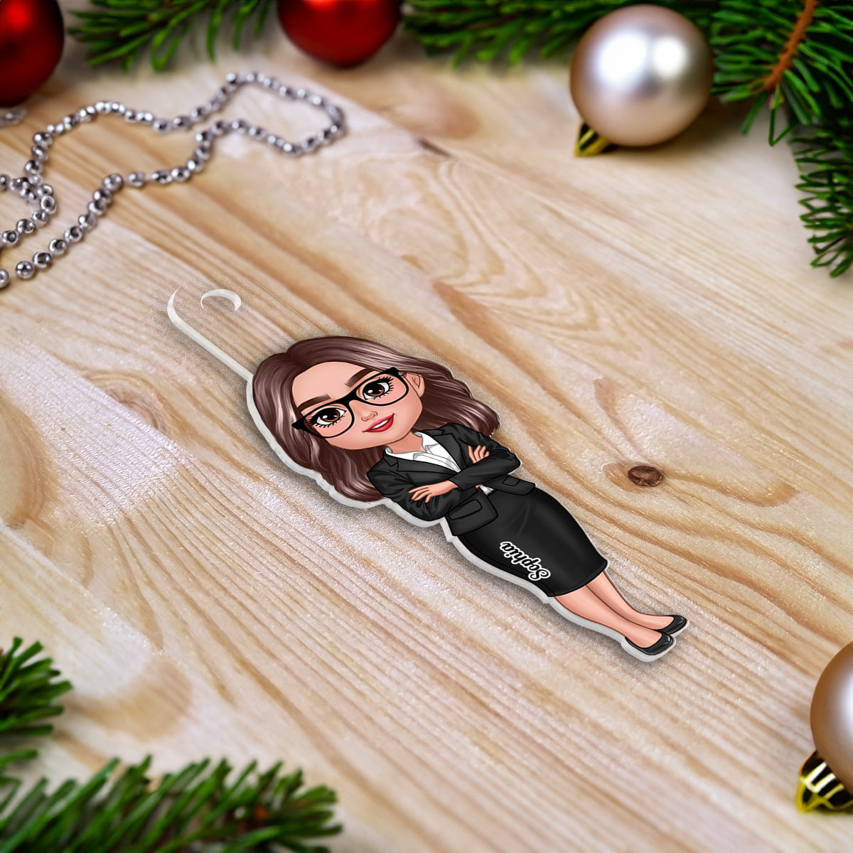 Man Woman Occupation Personalized Acrylic Ornament, Christmas Gift For Colleagues, Office Worker, Nurse, Doctor, Police, Firefighter