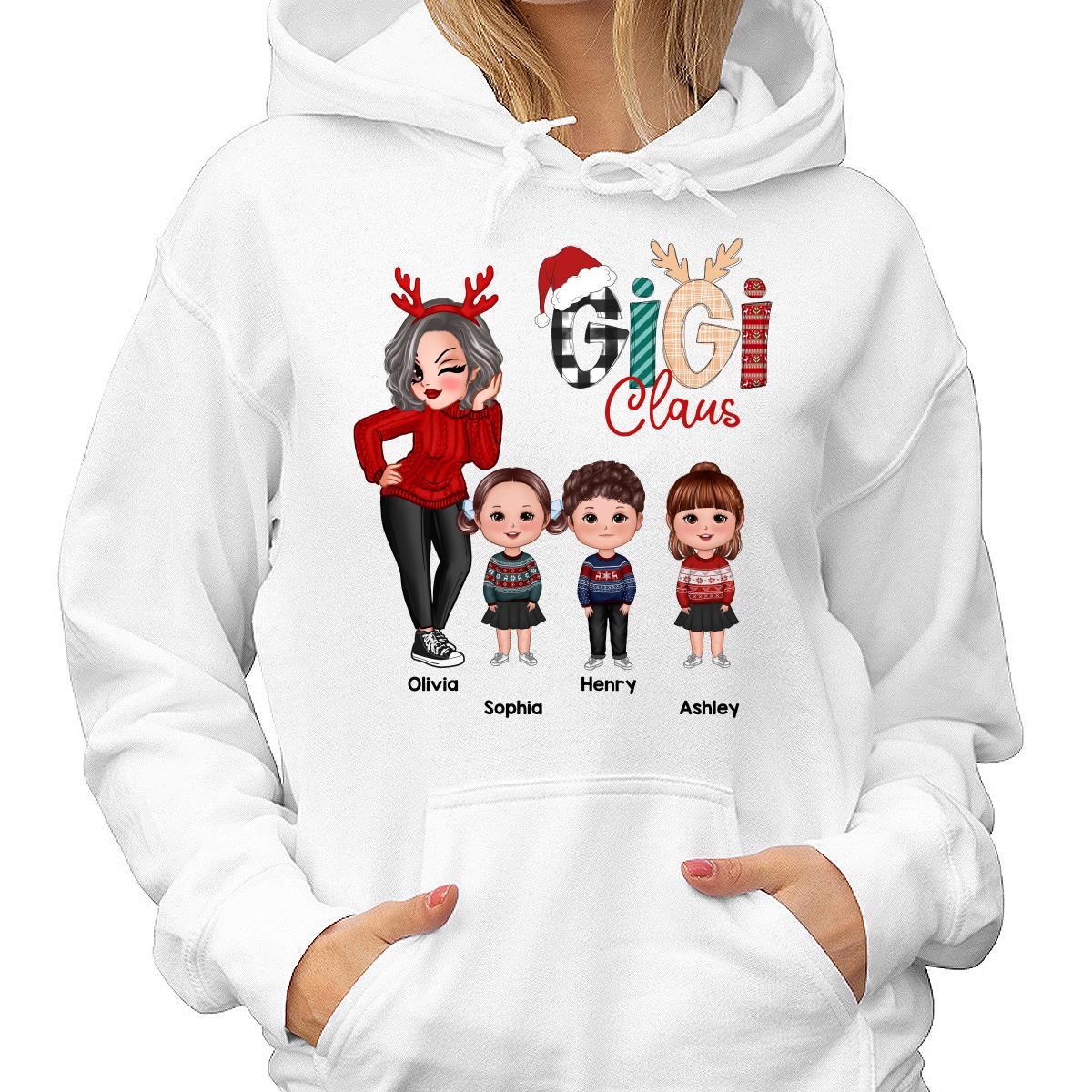 Grandma Claus Christmas Pattern Personalized Shirt