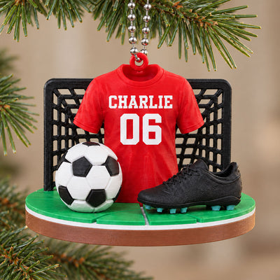 Soccer Player Soccer Team Uniform - Personalized 3D Printed Ornament - Gift For Soccer Lovers, Soccer Team