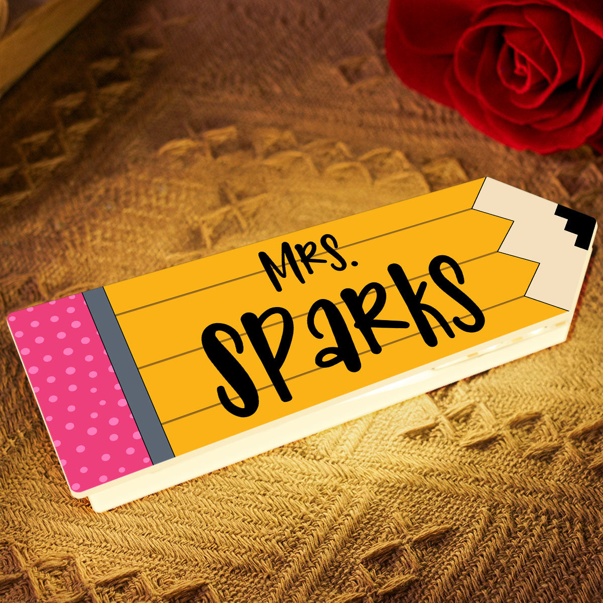 Teacher Pencil Personalized Light Box, Teacher Appreciation Gift, Back To School Gift