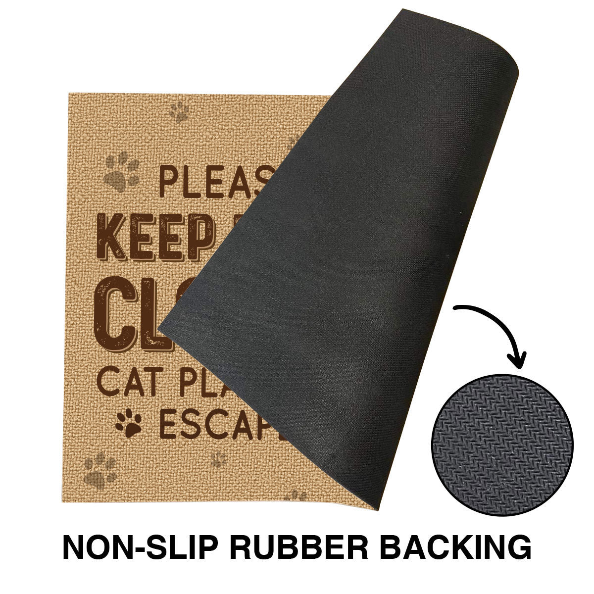 Cats Planning Escape Funny Personalized Doormat