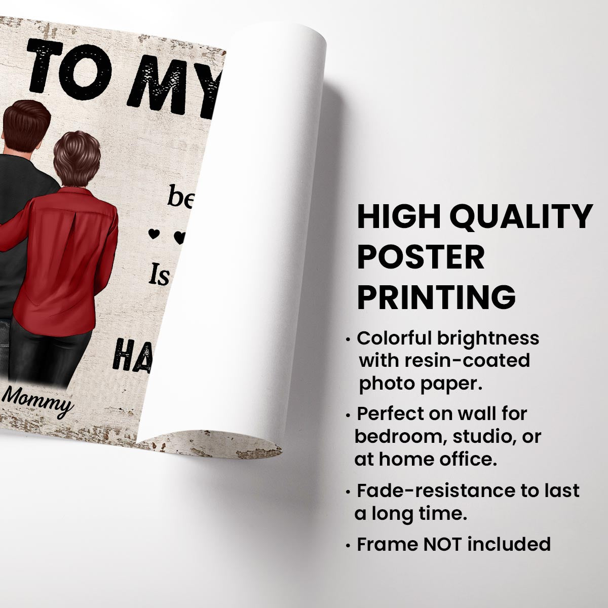 From Mom To Son Watching You Be A Dad - Personalized Poster - Gift For Son