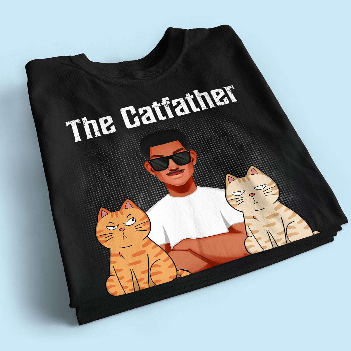 The Catfather Cat Dad Crossed Arms Personalized Shirt