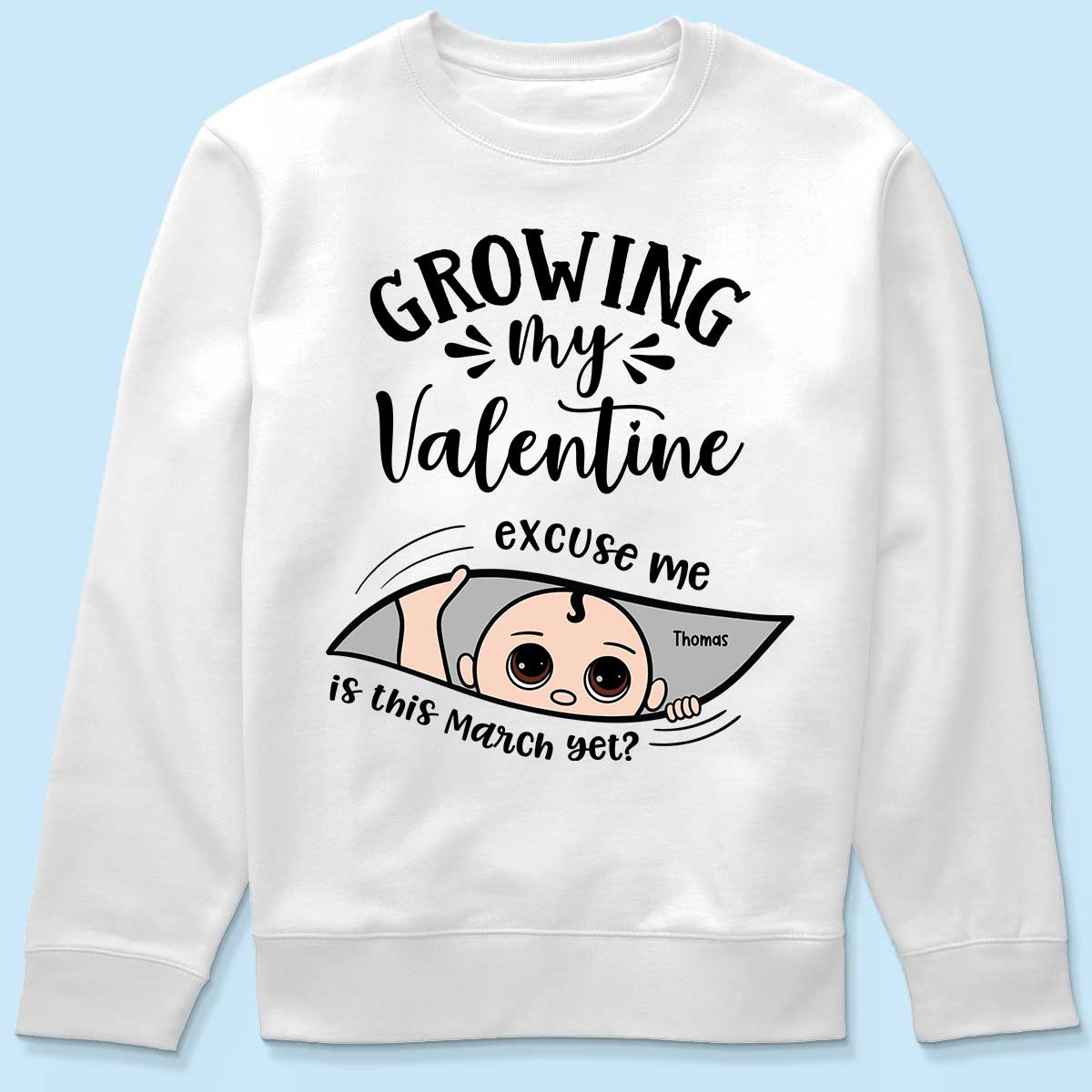 Growing My  Cute Baby Excuse Me Is It Yet Personalized Shirt,  Gift For Expecting Mom, Pregnancy Announcement, Baby Reveal
