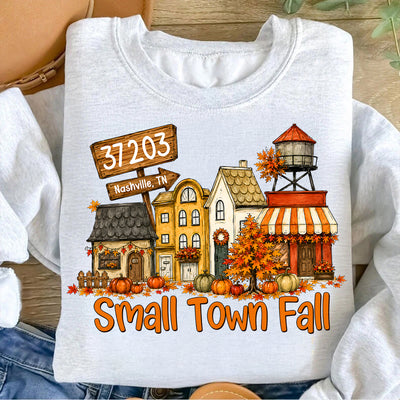 Custom Zip Code Fall Town - Personalized Shirt - Gift for Her