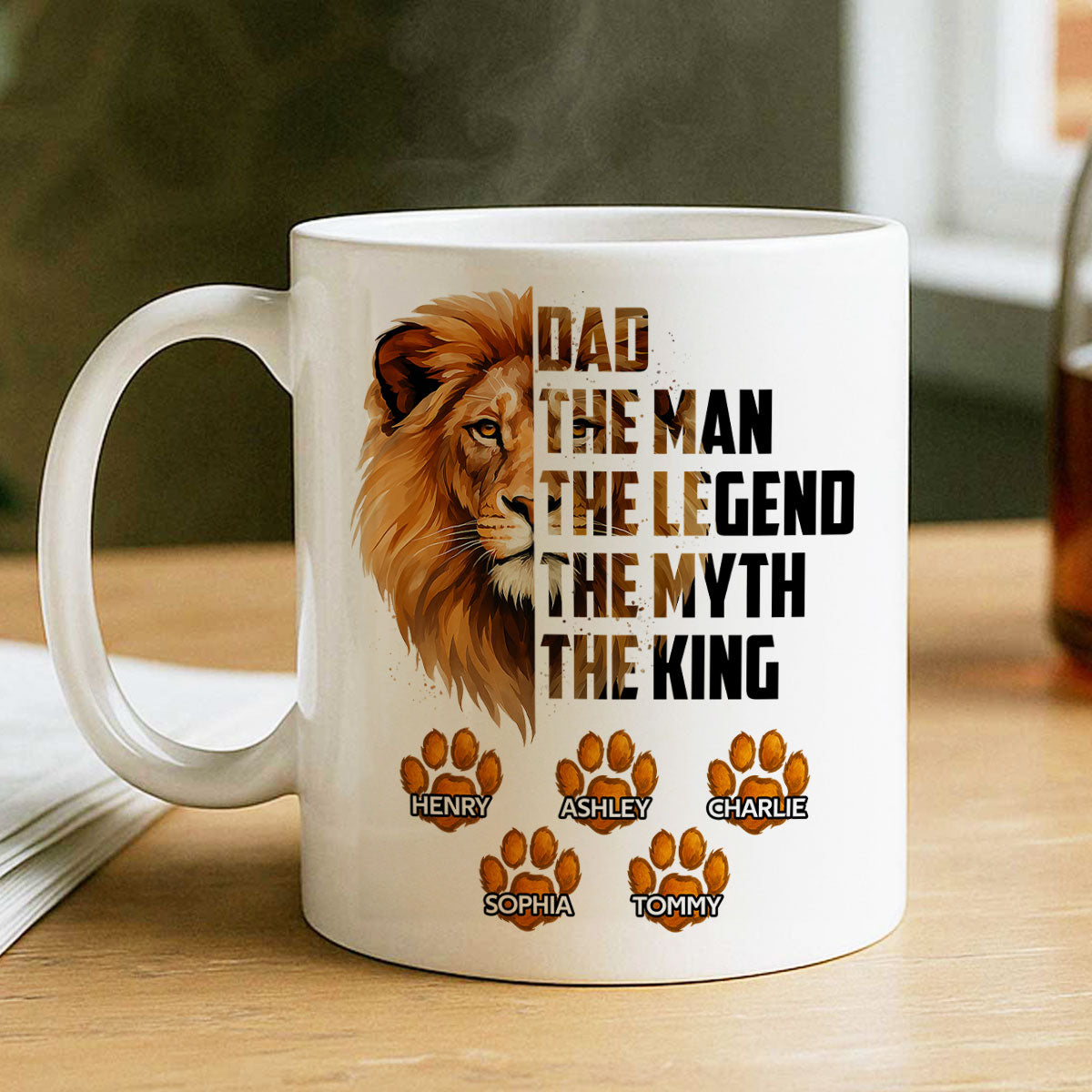 Dad The Man The Legend The Myth The King Personalized Mug, Father's Day Gift for Dad