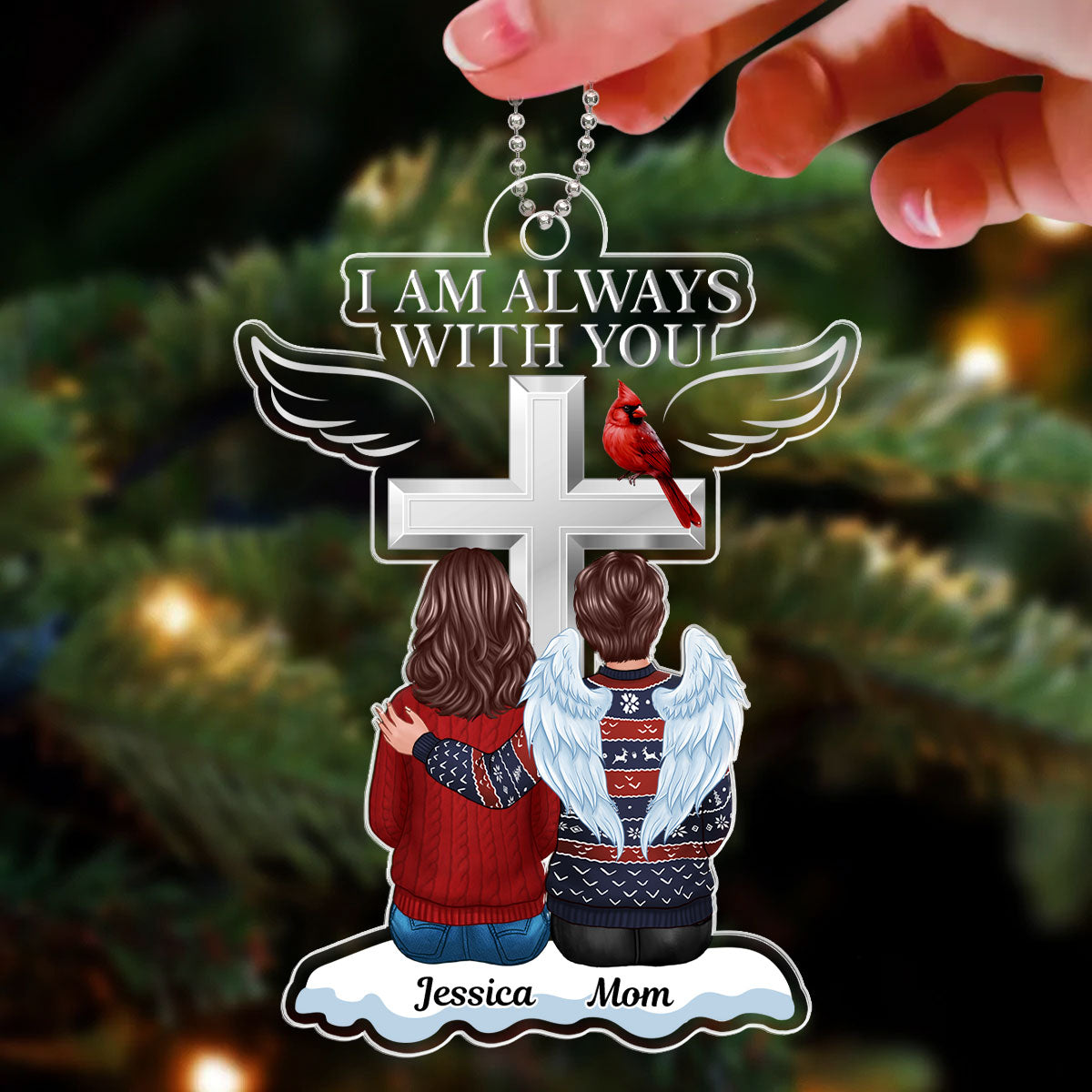 Always With You Family Memorial Keepsake - Personalized Acrylic Ornament
