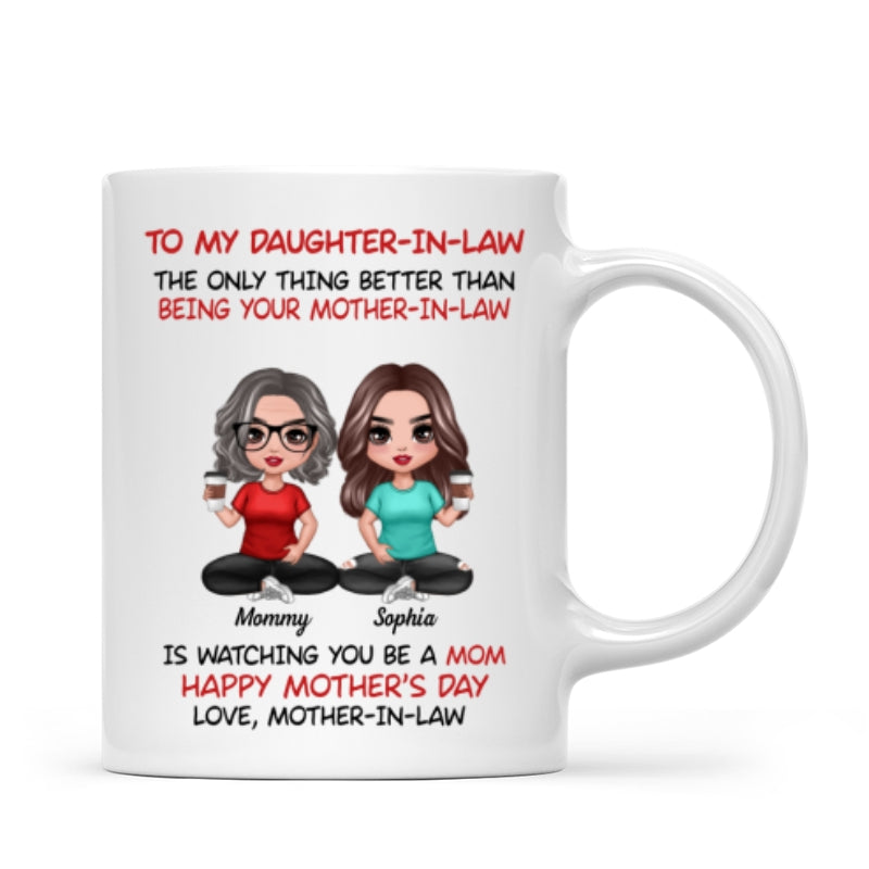To My Daughter-In-Law Happy Mother‘s Day Personalized Mug, Heartfelt 2025 Gift