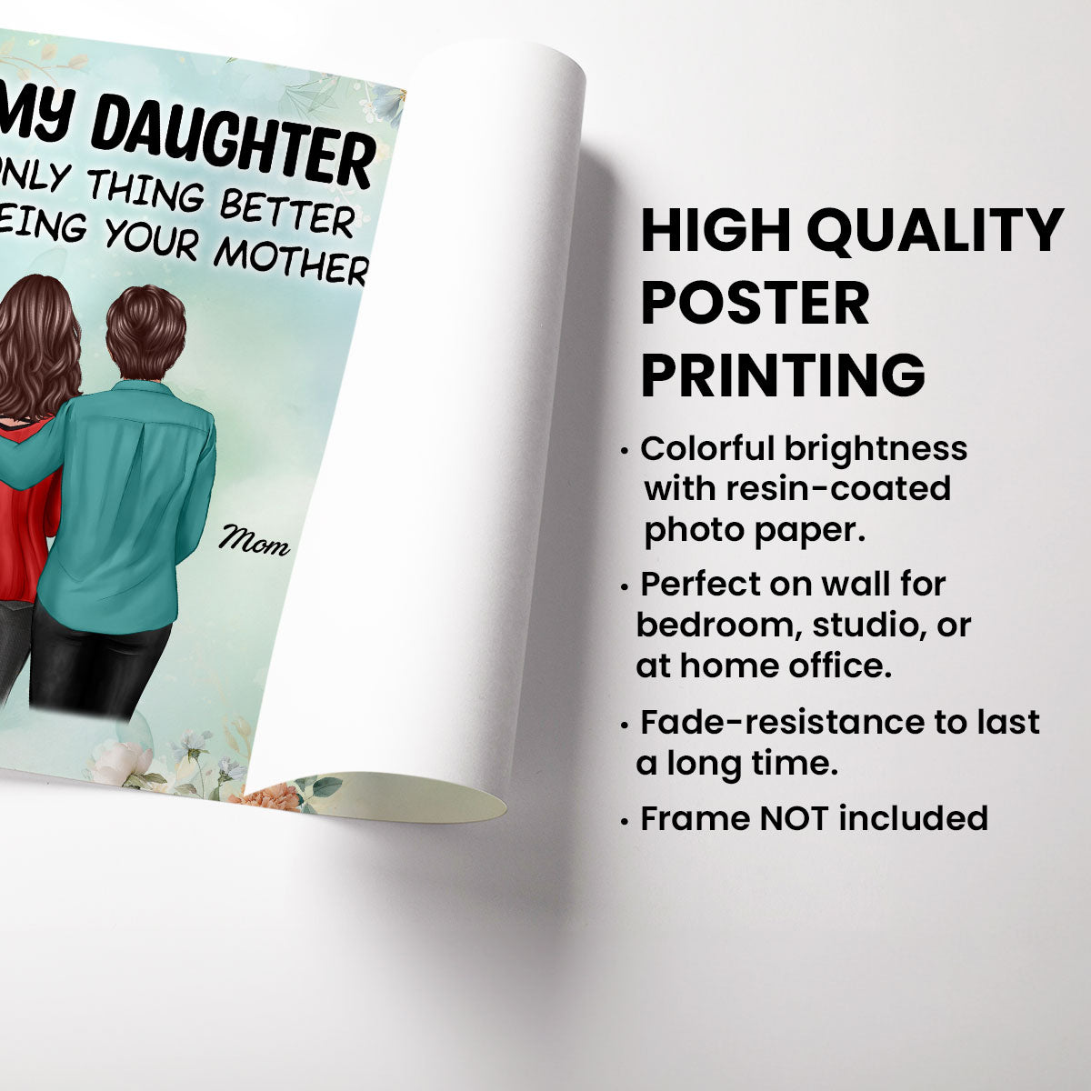 From Mom To Daughter Watching You Be A Mom Green Tone - Personalized Poster - Mother's Day Gift For Daughter