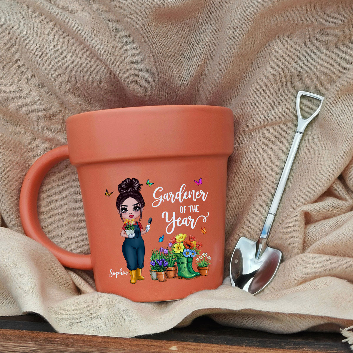 Gardener Of The Year Plant Lady Personalized Plant Pot Ceramic Mug