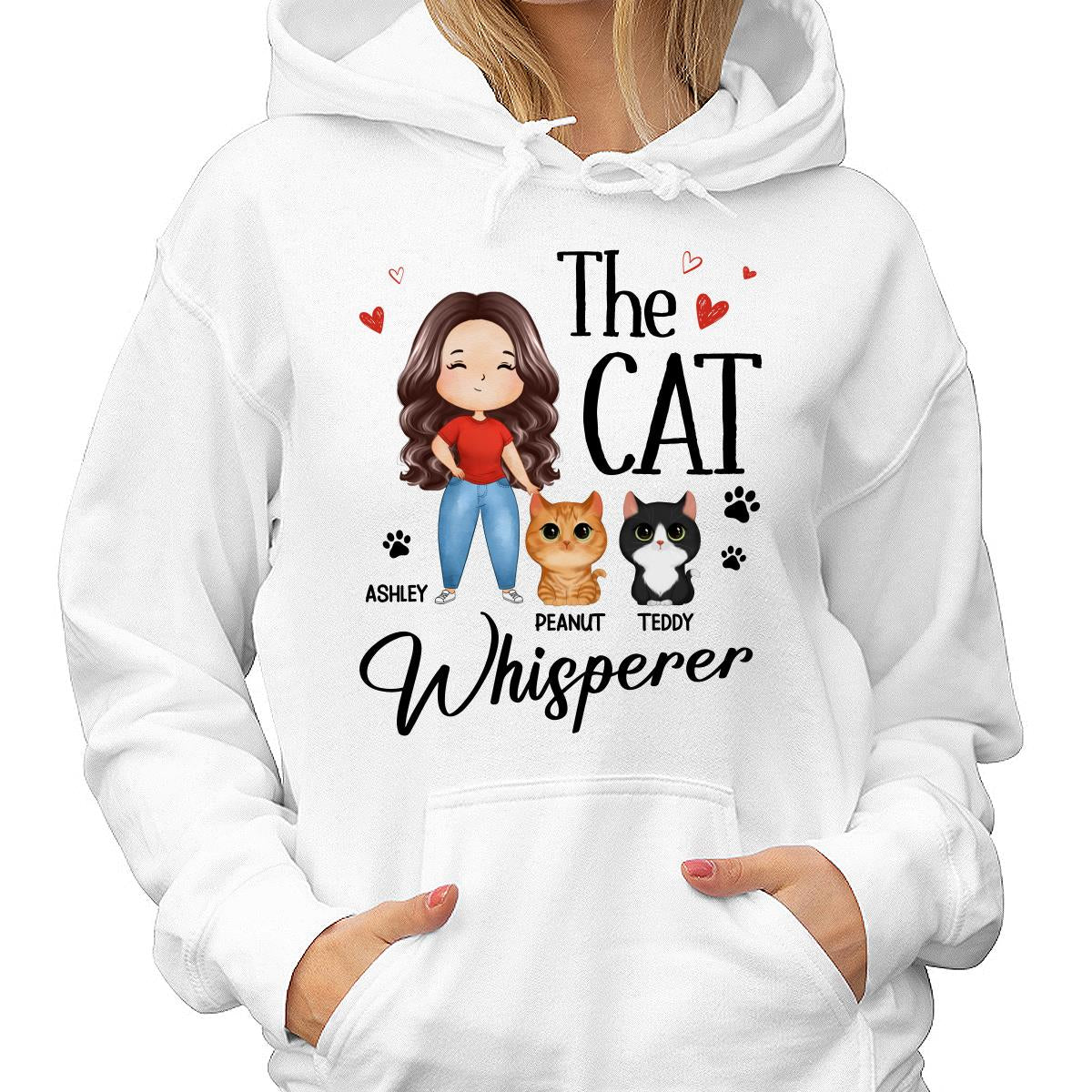 The Cat Whisperer Watercolor Woman And Watercolor Cute Cats Personalized Shirt
