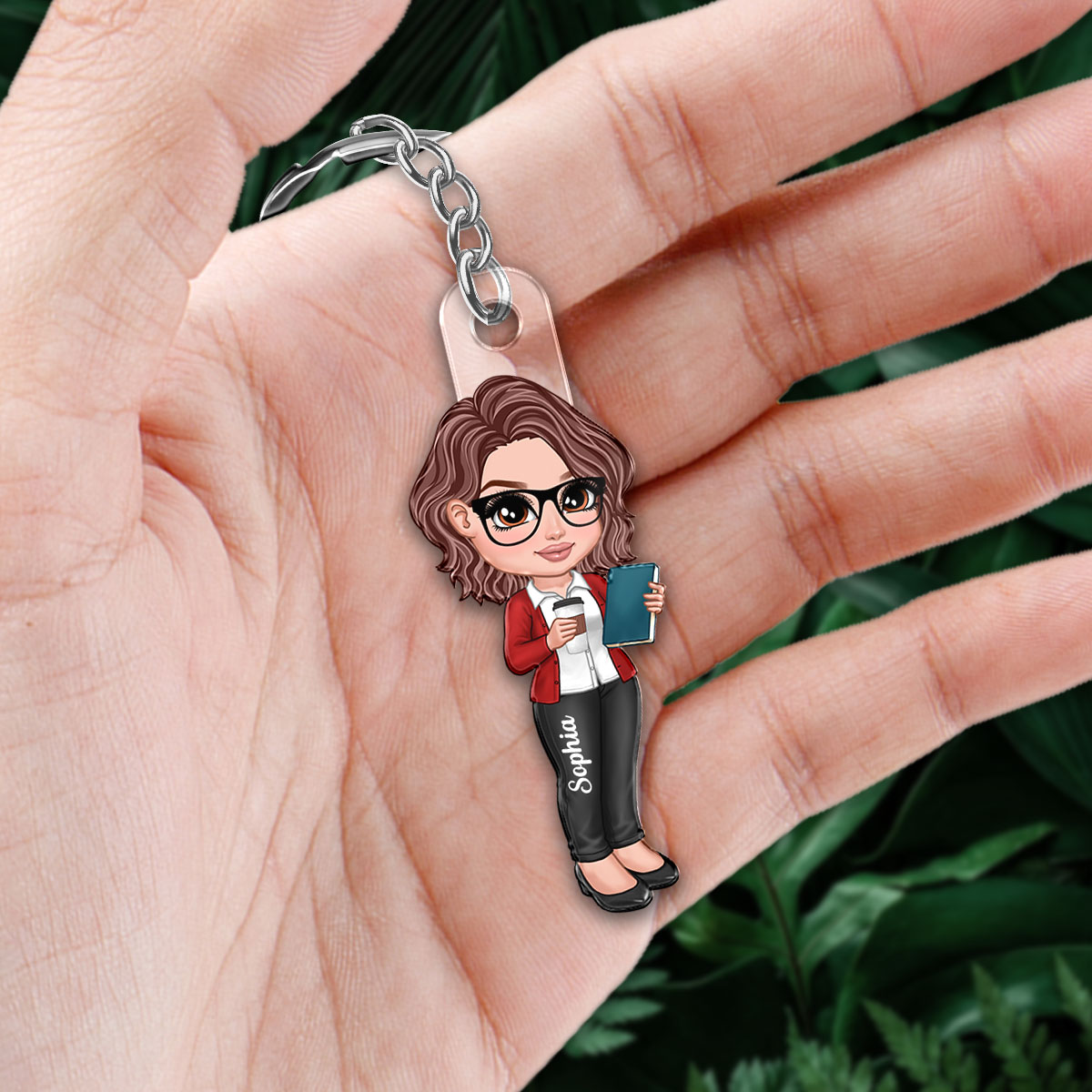 Y2K Style Teacher Personalized Acrylic Keychain, Gift For Teacher, Appreciation Gift