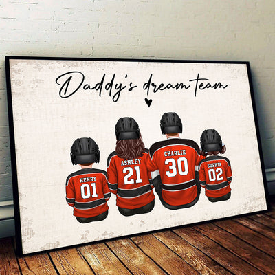 Hockey Team - Personalized Poster - Gift For Dad, Gift For Husband, Gift For Grandpa
