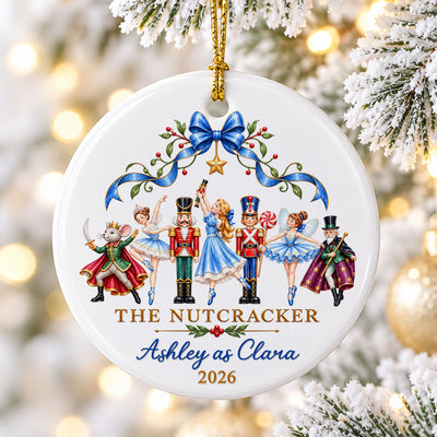 The Nutcracker Custom Name And Character - Personalized Ceramic Ornament - Christmas Gift For Ballet Dancers, Girls, Kids