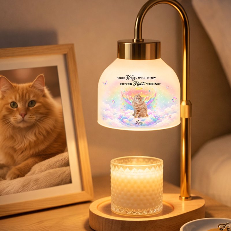 Your Light Will Always Shine in My Heart Pet Memorial - Personalized Candle Warmer Lamp - Heartfelt Remembrance Keepsake