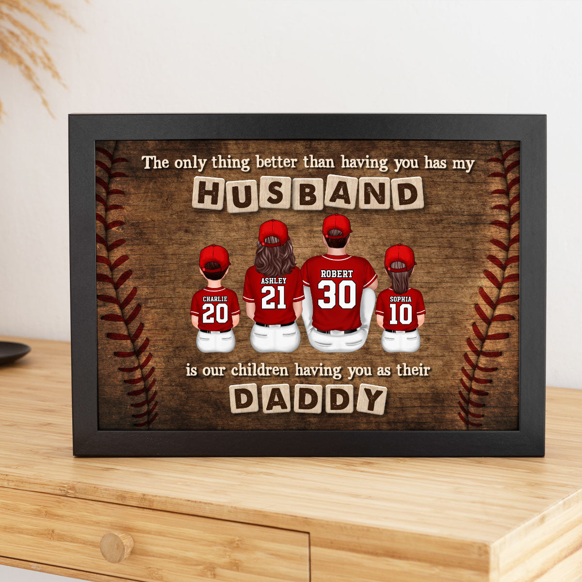 Baseball Family The Only Thing Better Than Having You As My Husband Personalized Poster, Gift For Dad