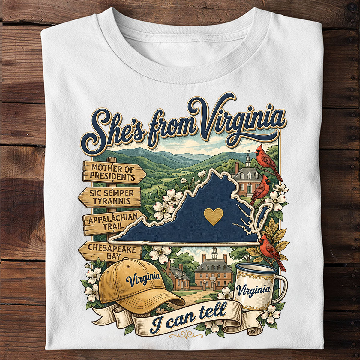 She's from the State I Can Tell - Personalized Shirt - Small Town Proud Shirt