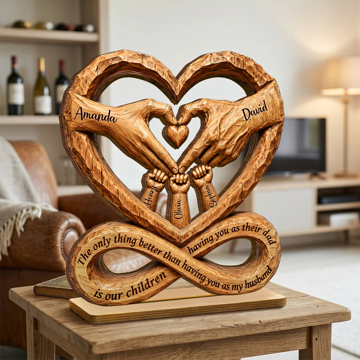 The Only Better Thing - Personalized 2-Layered Wooden Plaque - Father's Day Gift for Husband