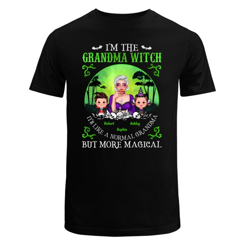 Grandma Mom Witch Neon Green Moon Halloween Personalized Shirt