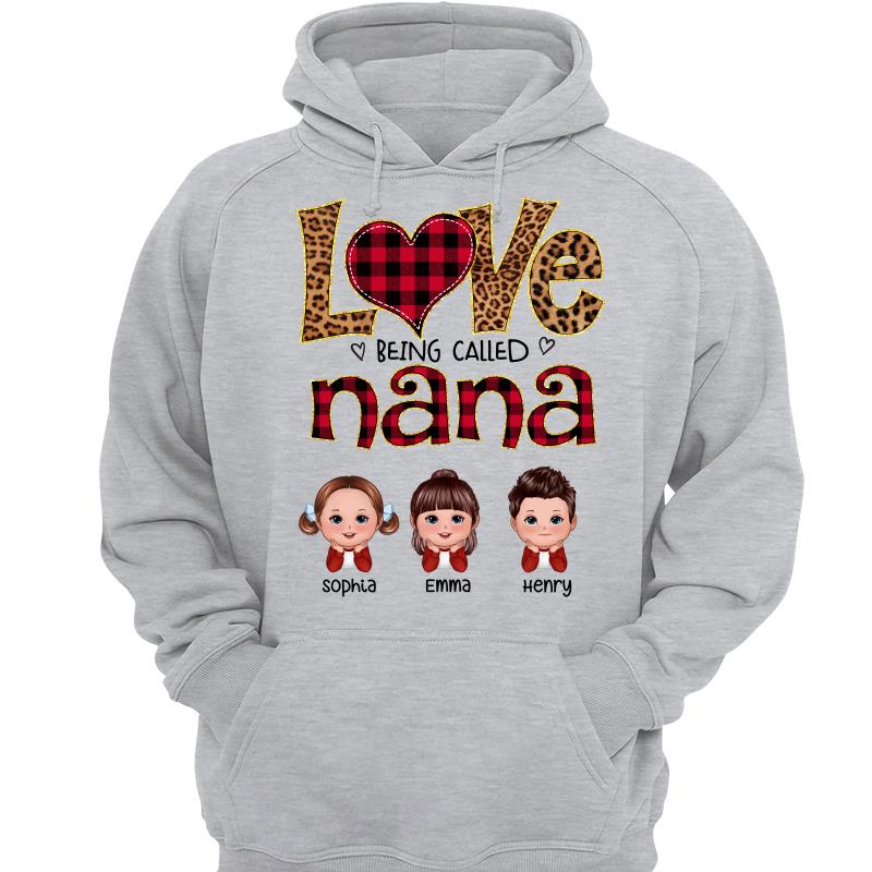 Love Being Called Grandma Grandkids Chin On Hands Personalized Shirt