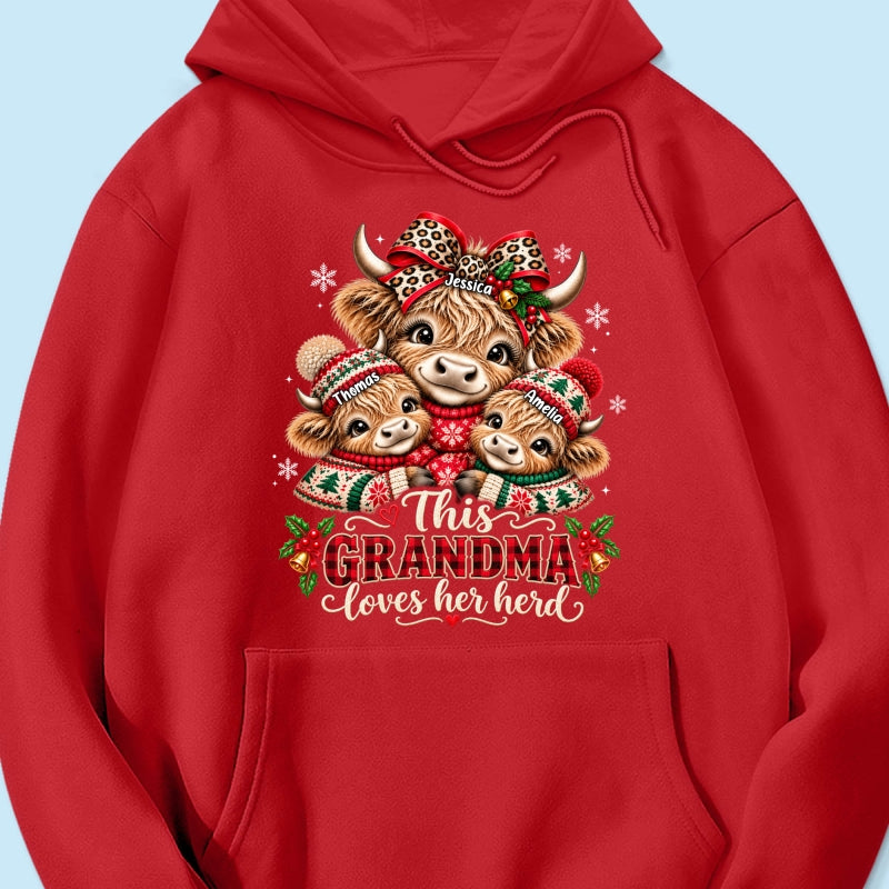 This Grandma Loves Her Herd - Personalized Shirt - Thoughtful Christmas Gift for Grandma