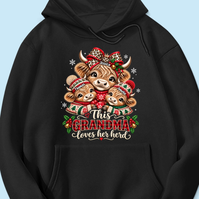 This Grandma Loves Her Herd - Personalized Shirt - Thoughtful Christmas Gift for Grandma