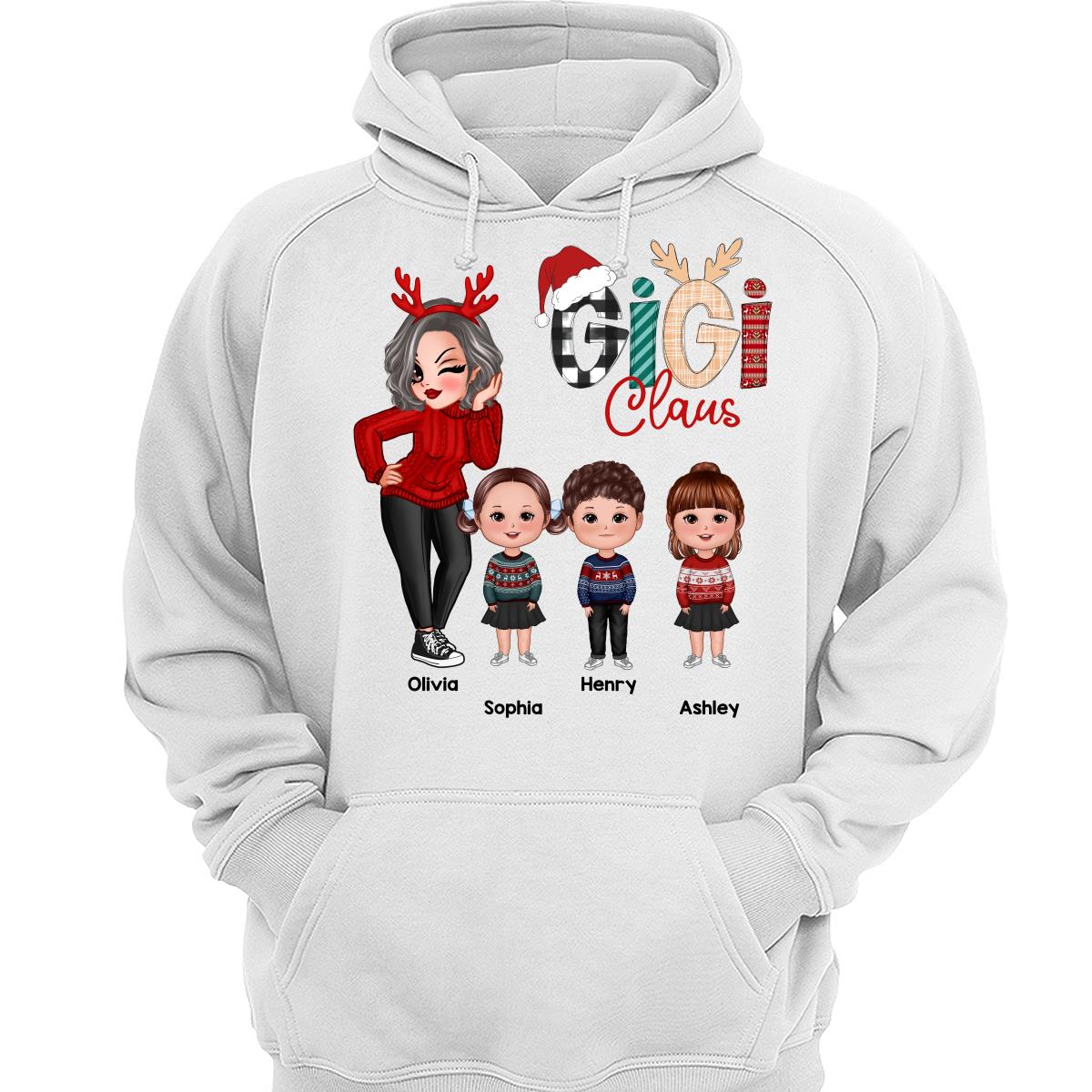 Grandma Claus Christmas Pattern Personalized Shirt