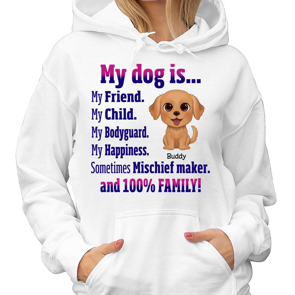 Watercolor Cute Dogs My Dog Is My Family Personalized Shirt