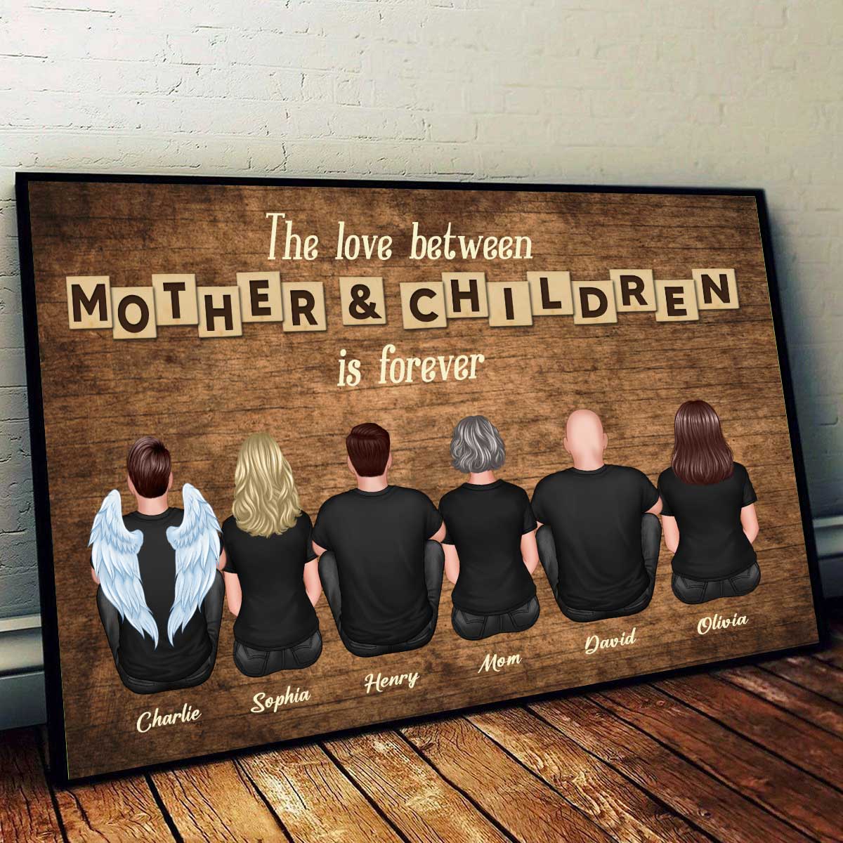 The Love Between Mother & Daughters Sons Is Forever Personalized Poster, Heartfelt Gift For Mom