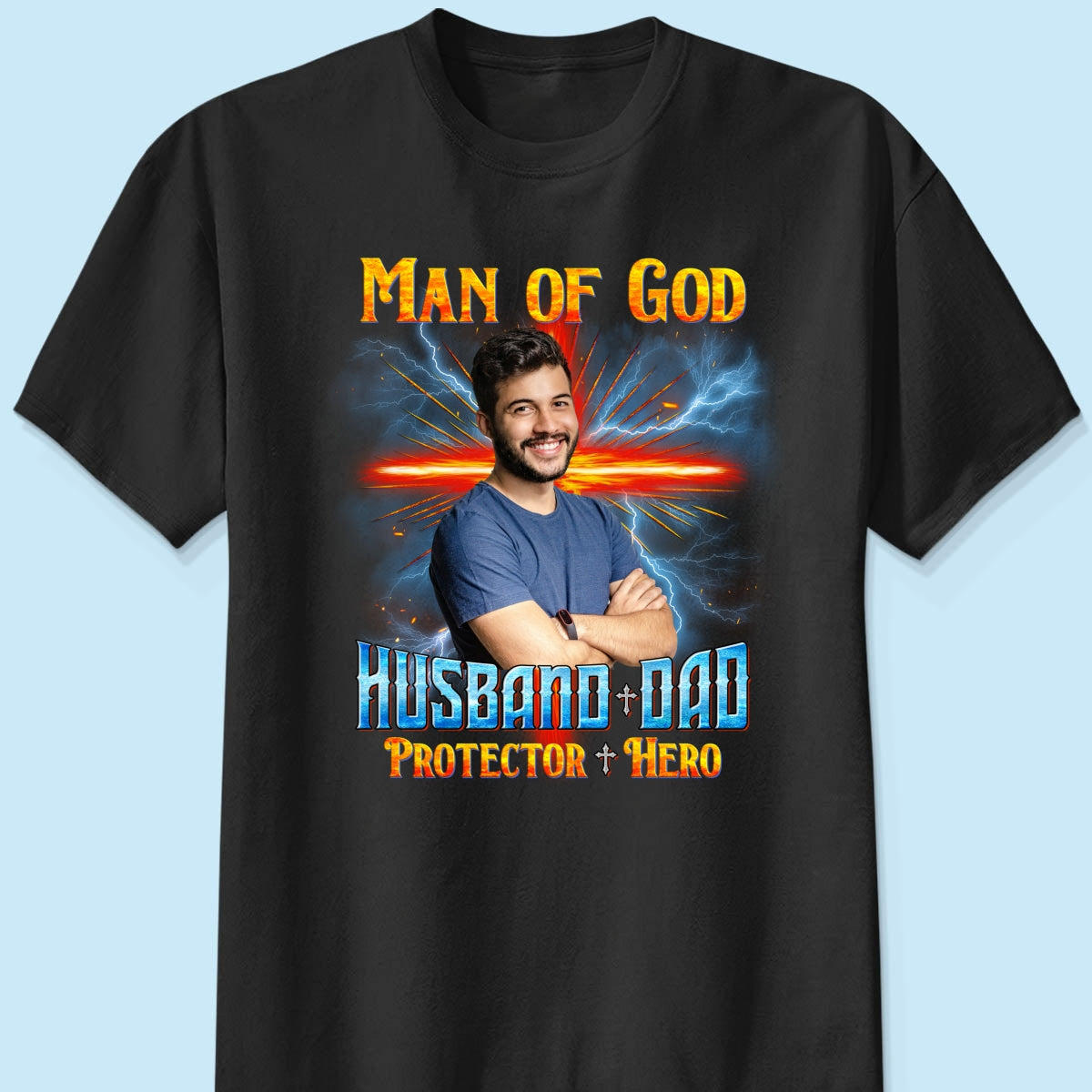 Man of God Christian Husband Dad Personalized Shirt
