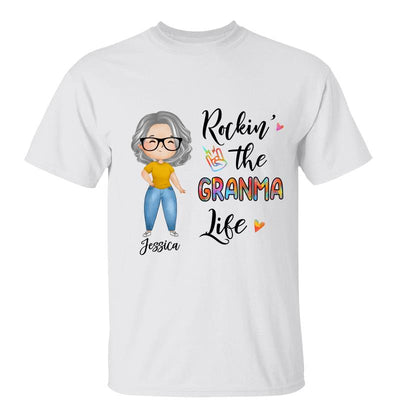 Rockin‘ Grandma Life Watercolor Personalized Shirt