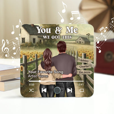 Couple You & Me We Got This Personalized Music Fridge Magnet, Heartfelt Gift For Couple, For Him, For Her, Boyfriend, Girlfriend, Husband, Wife