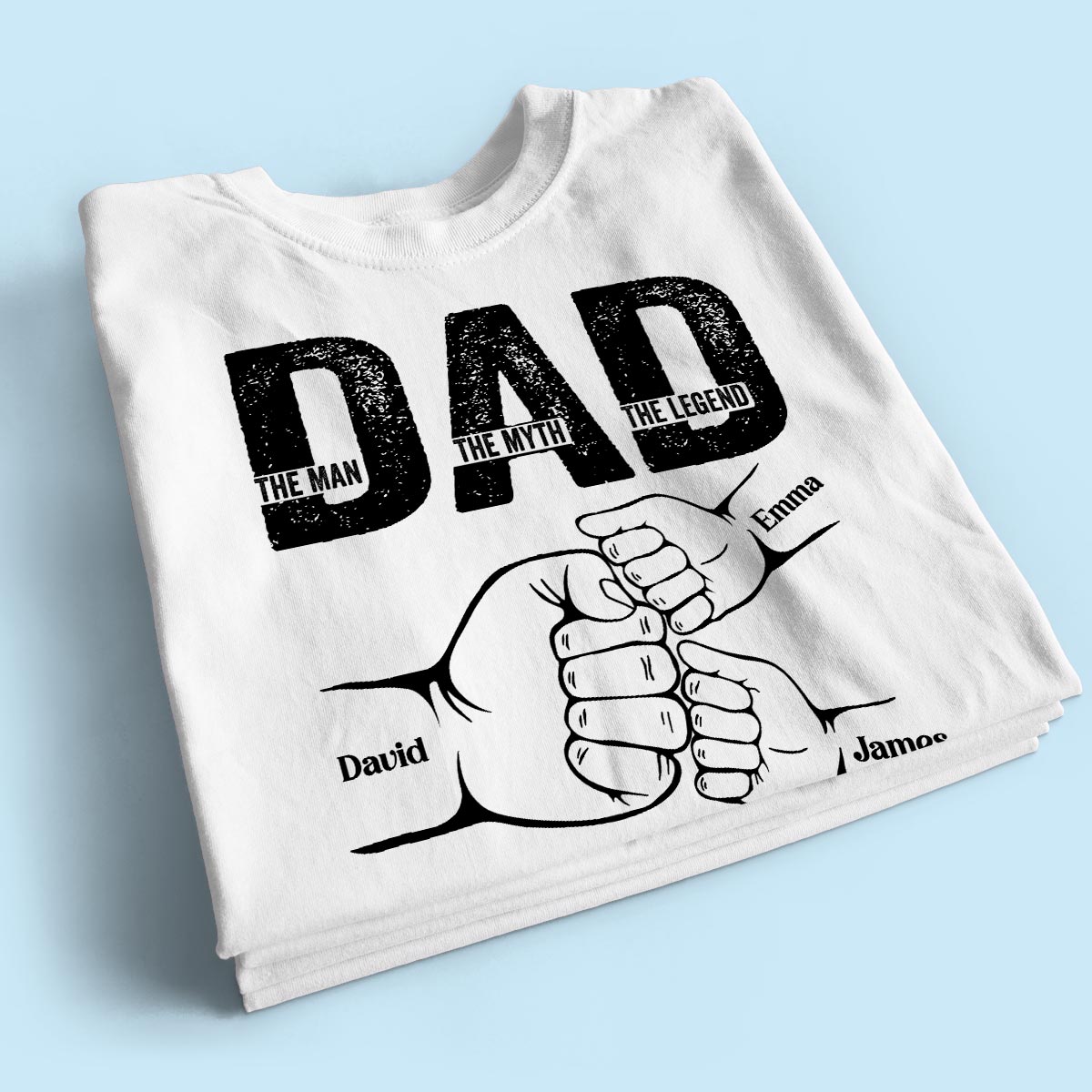 Dad The Man The Myth The Legend Fist Bump Personalized Shirt