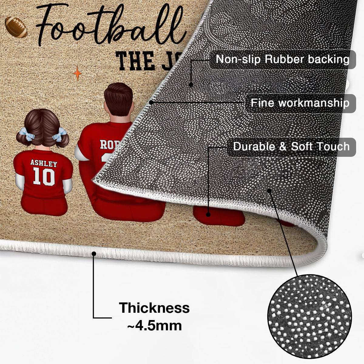Pardon The Noise It's Just Football Season Family Decor - Personalized Doormat
