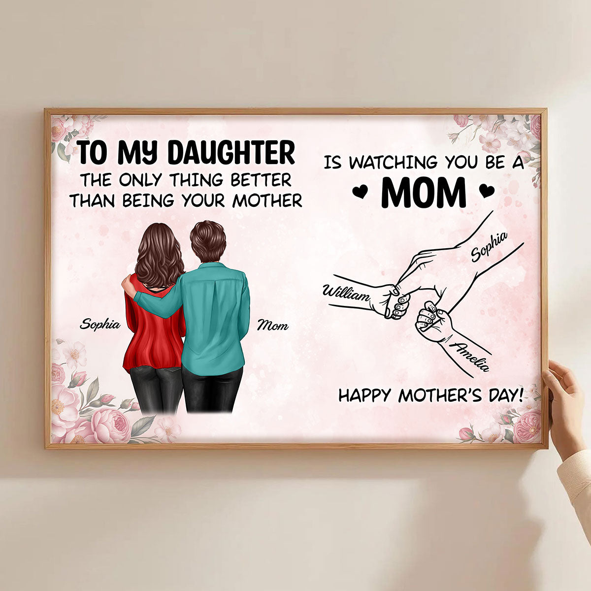 From Mom To Daughter Watching You Be A Mom - Personalized Poster - Mother's Day Gift For Daughter