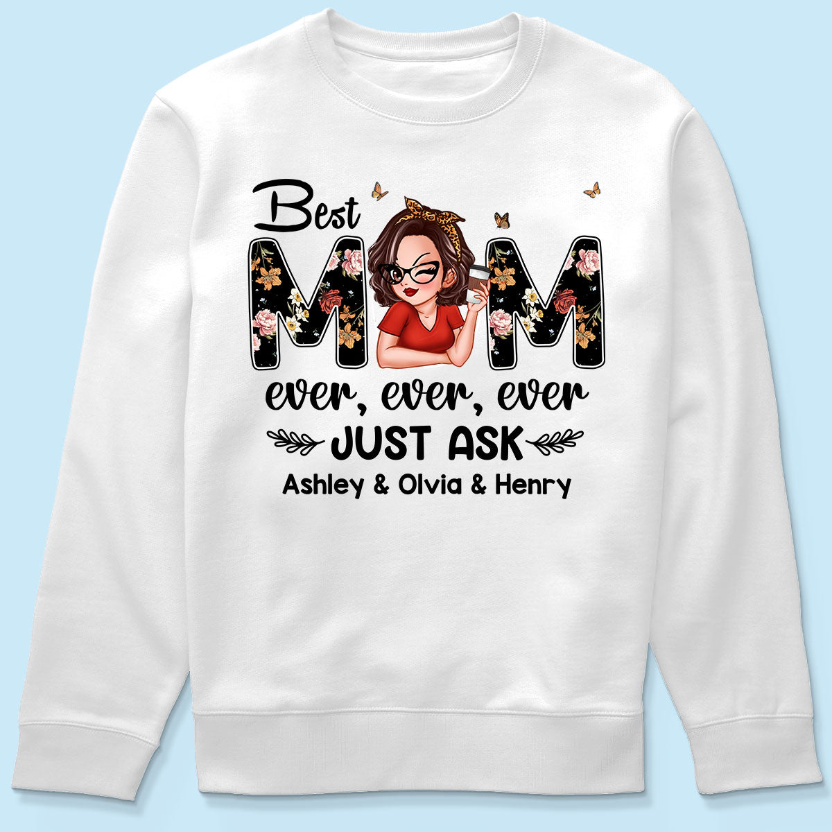 Best Mom Ever Custom Birth Month Flowers Personalized Shirt