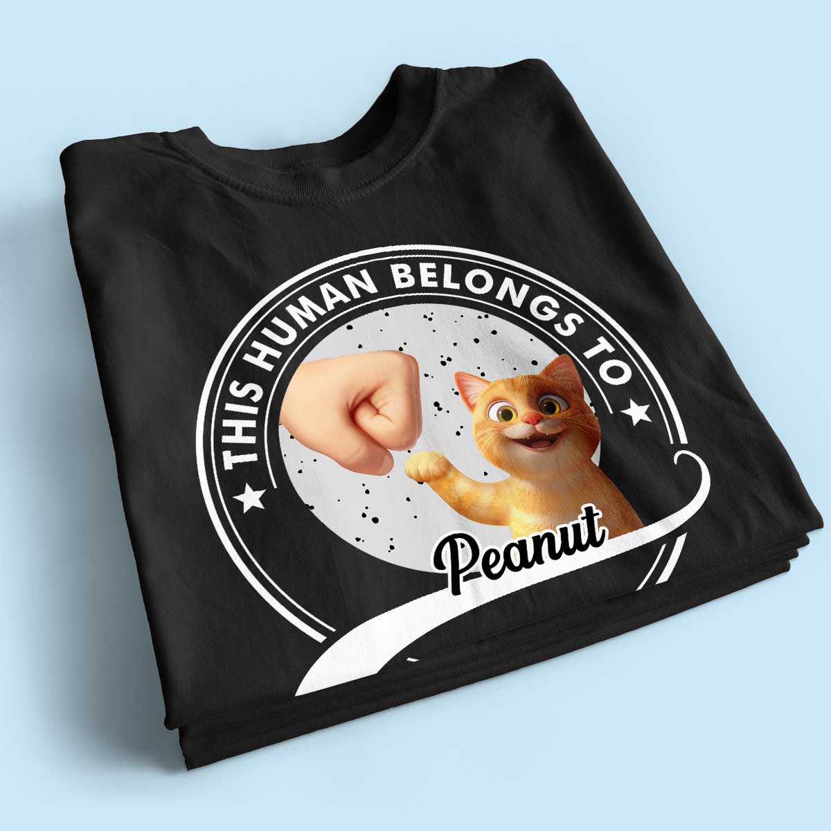 This Human Belongs To Cats Personalized Shirt, Gift for Cat Dads