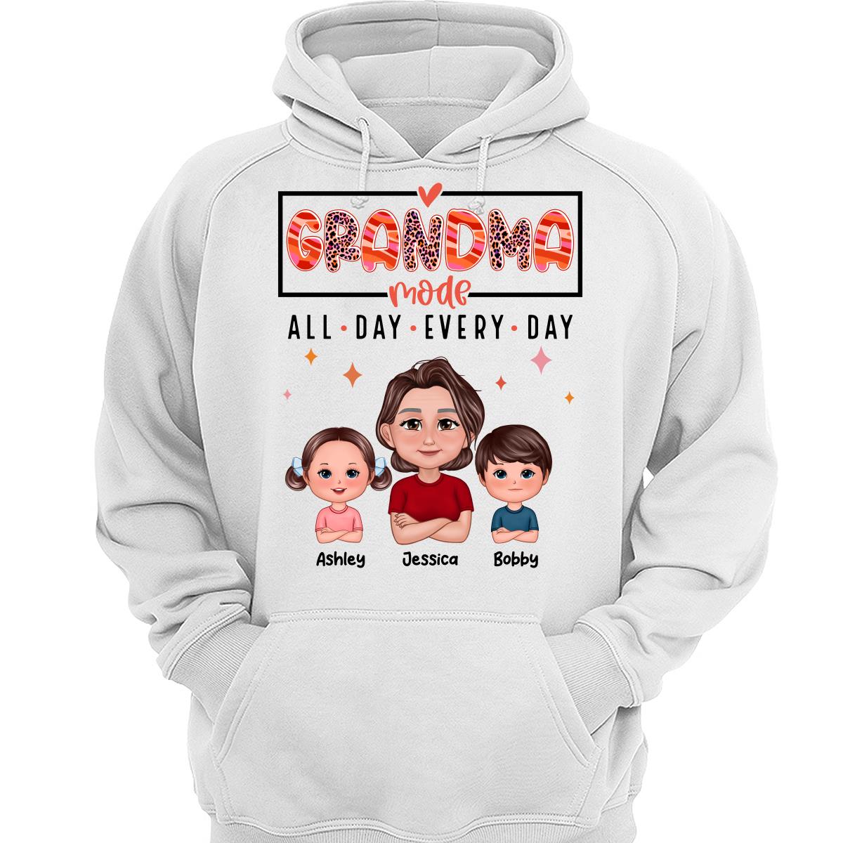 Mom Grandma Mode All Day Every Day Personalized Shirt