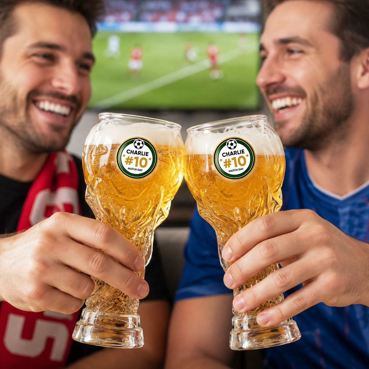 World Cup 2026 Match Day Football Soccer Game - Personalized Trophy Beer Glass - Birthday Gift for Him, Gift for Dad