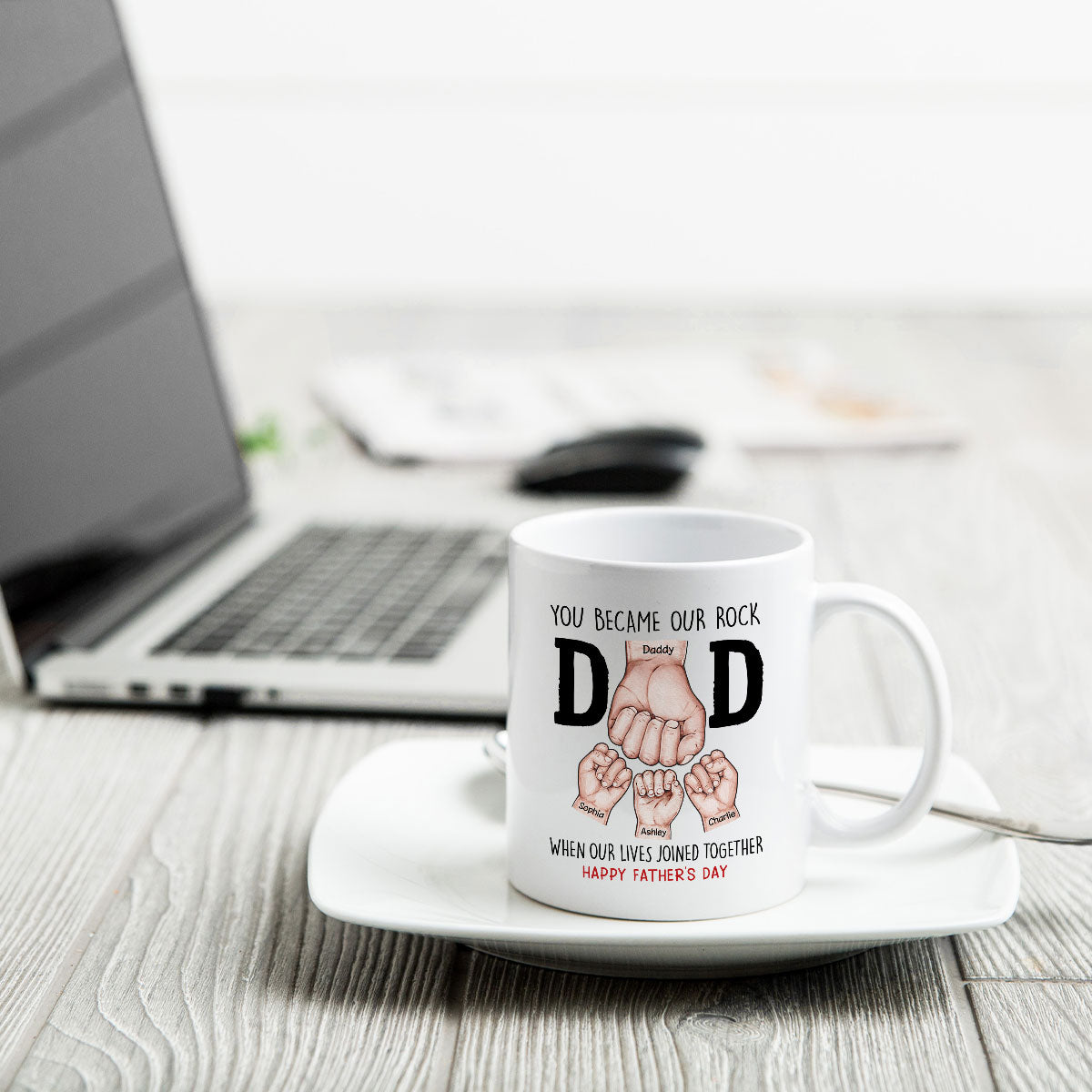 Happy Father's Day Fist Bump Personalized Mug