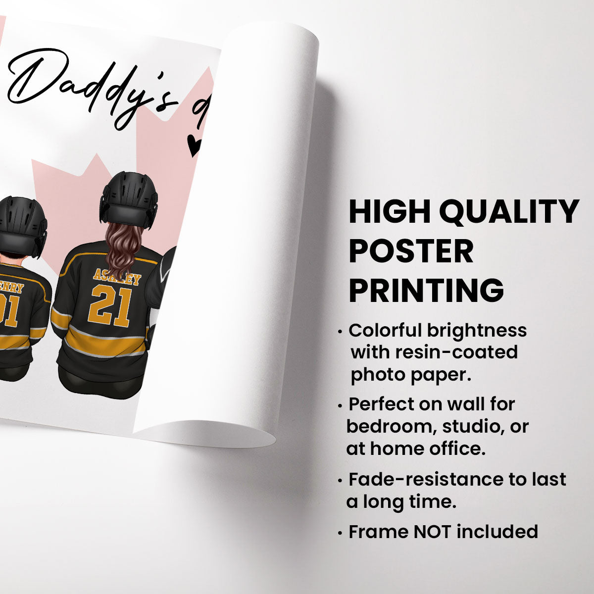 Hockey Team Personalized Poster, Gift For Family
