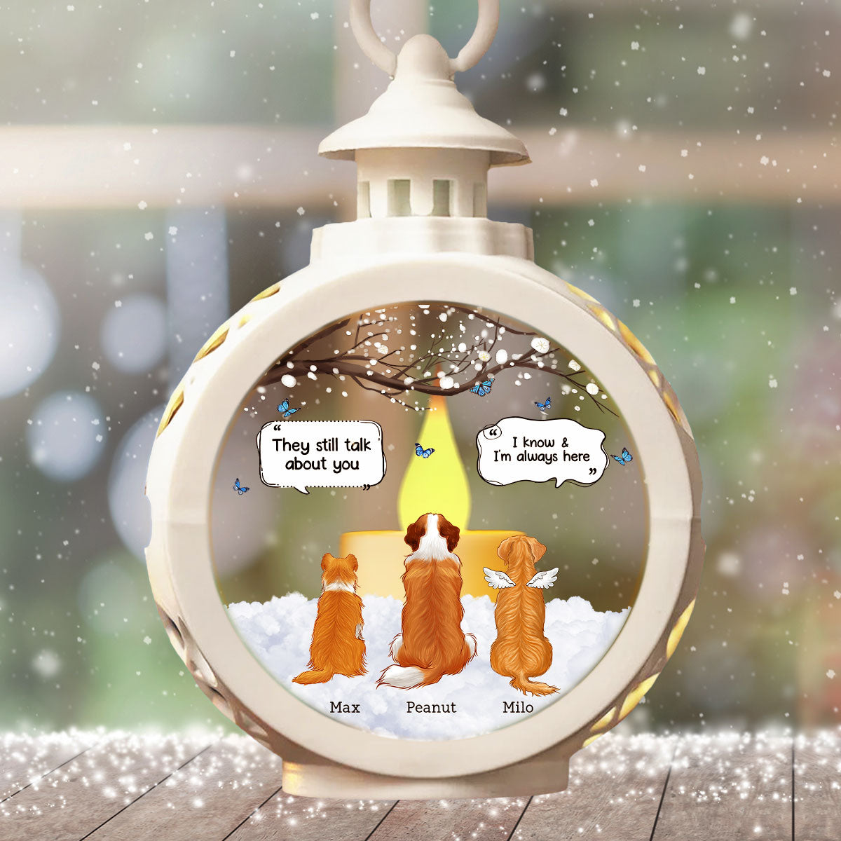 Pet Dog Cat Memorial Keepsake Sympathy Gift Personalized Lantern Ornament