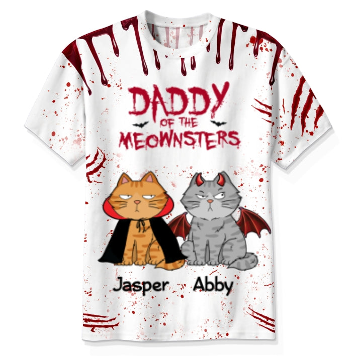 Spooky Halloween Daddy Mommy Of The Monsters Cats Personalized Shirt, Unique Halloween Costume For Cat Lovers, Cat Dad, Cat Mom