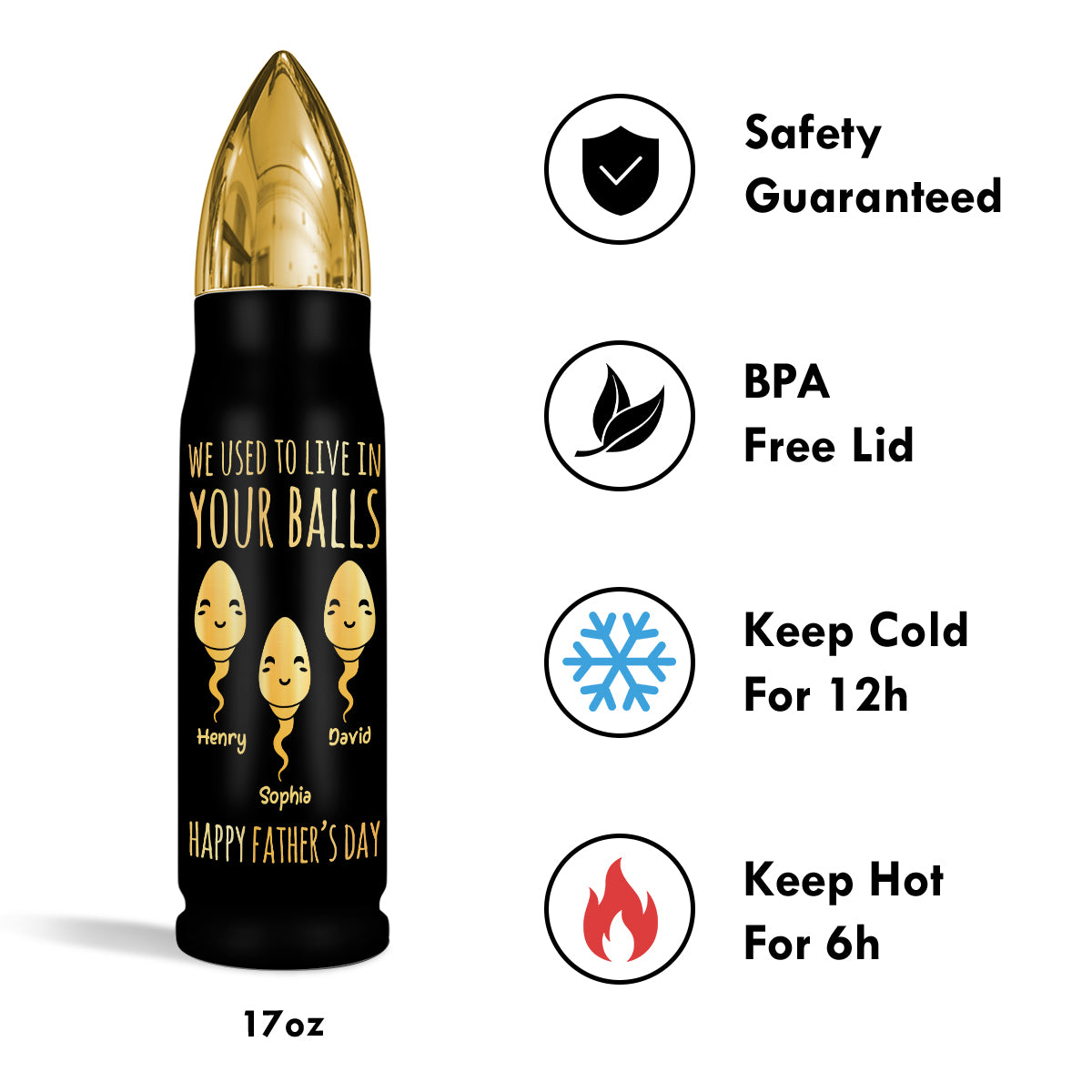 Little Cute Kids Happy Funny Gift For Husband Dad Personalized Bullet Tumbler