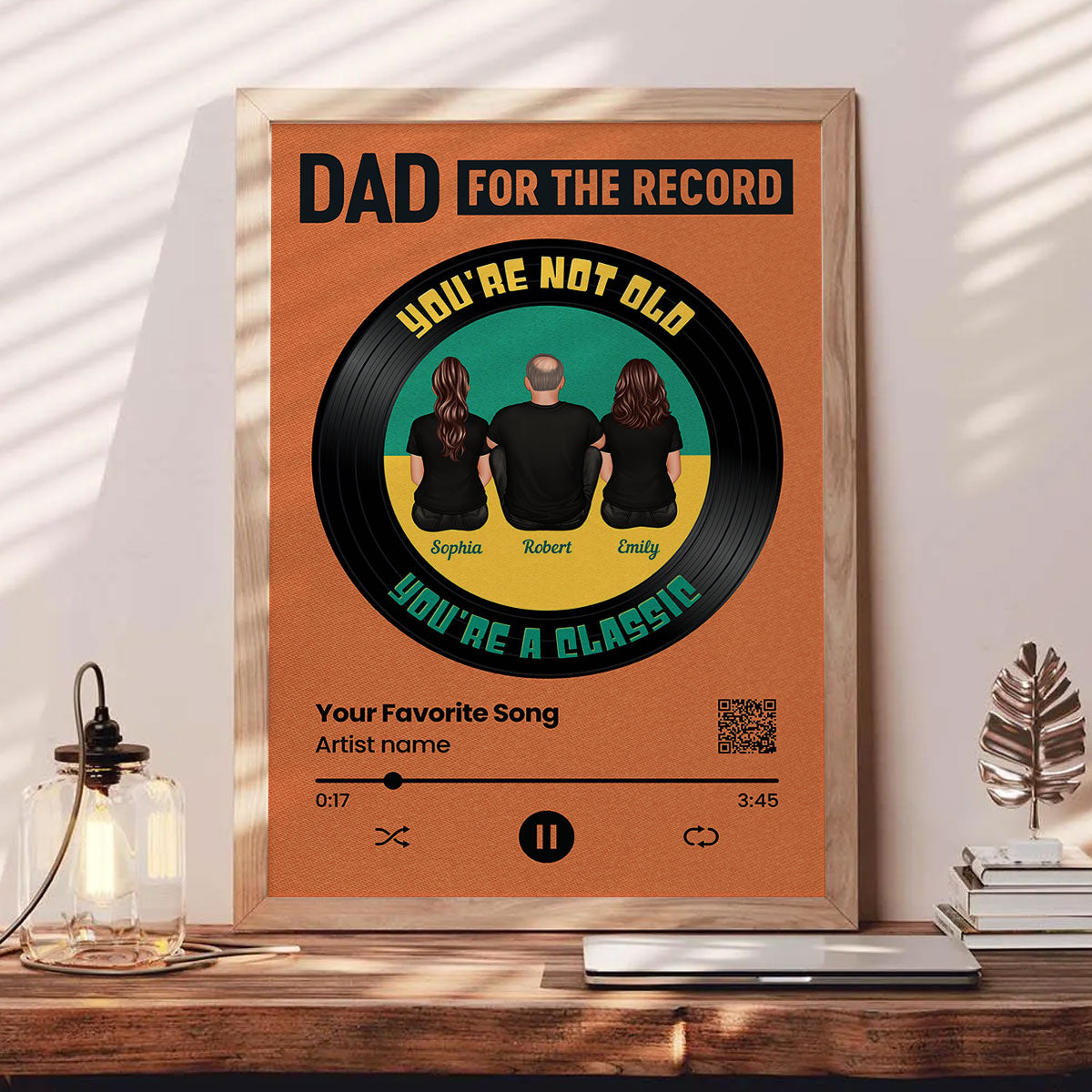 Retro Dad For The Record You're Not Old You Are A Classic Personalized Poster, Gift For Dad