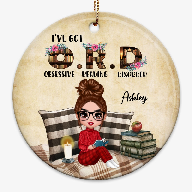I‘ve Got Obsessive Reading Disorder Personalized Circle Ornament