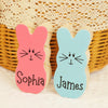 Easter Decor For Grandma Grandpa Personalized Wooden Bunny Block Set [1-15 Bunnies with Base]
